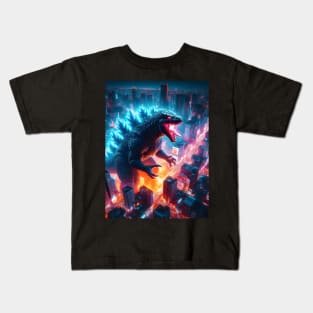 Monstrous Elegance: Unleash Godzilla vs. Kong Vibes in Epic Creature Couture! Kids T-Shirt